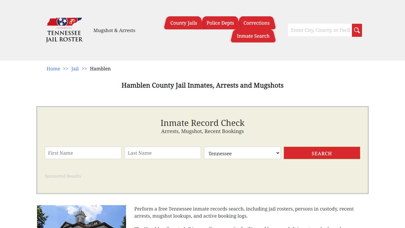 Hamblen County Jail Inmates, Arrests and Mugshots - Jail Roster Search
